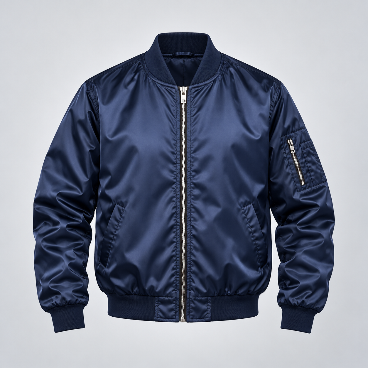 Fashion & Streetwear Satin Bomber Jacket