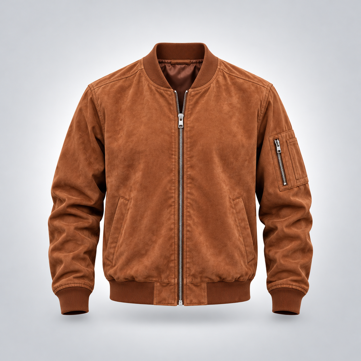 Fashion & Streetwear Suede Bomber Jacket