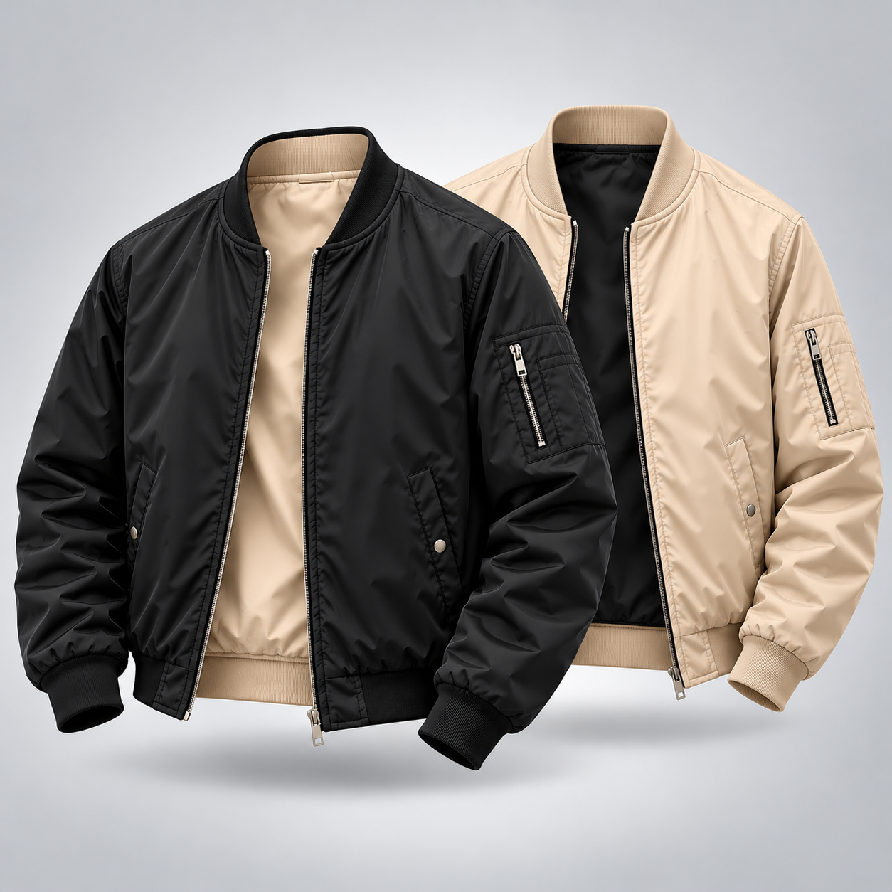 INDEPENDENT CLOTHING LABELS Reversible Bomber Jacket