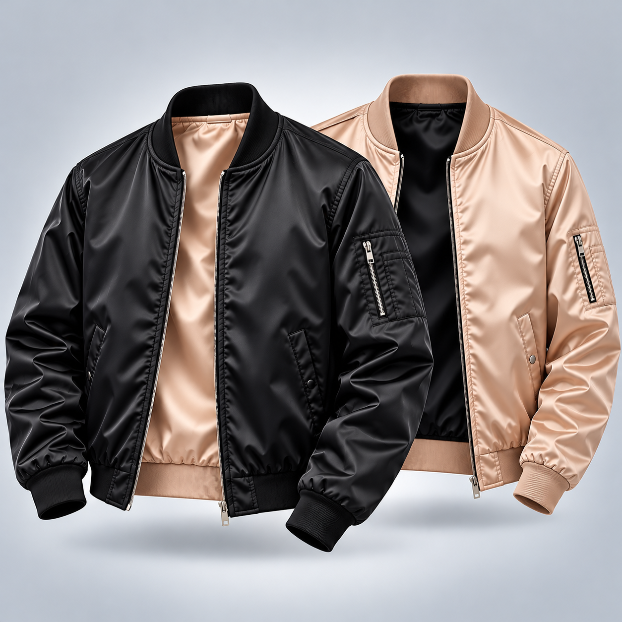 SATIN BOMBER JACKET