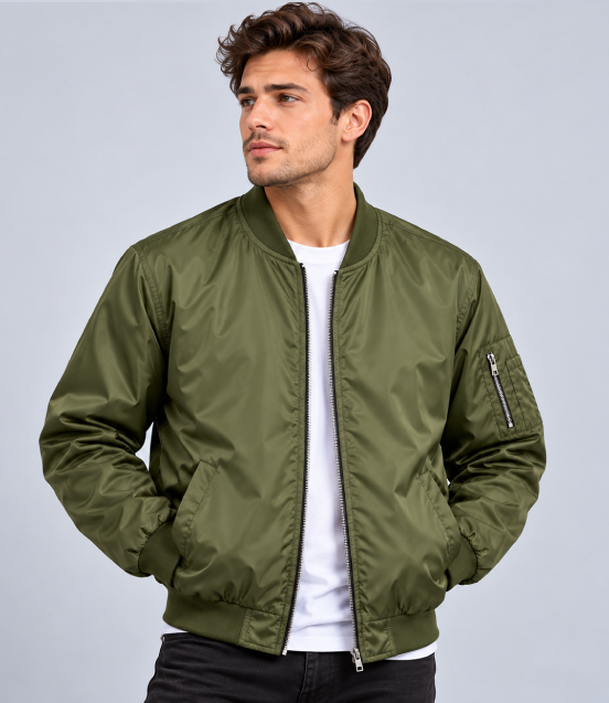 Satin Bomber Jacket